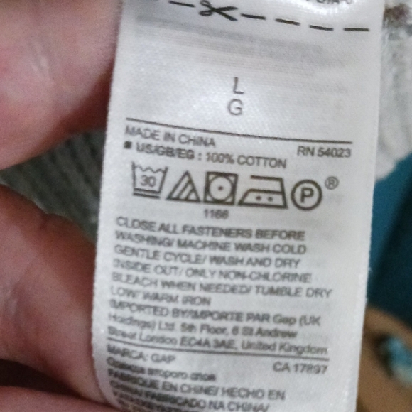 GAP Women's Cream Cardigan with Lace-Up Front - Picture 4 of 7